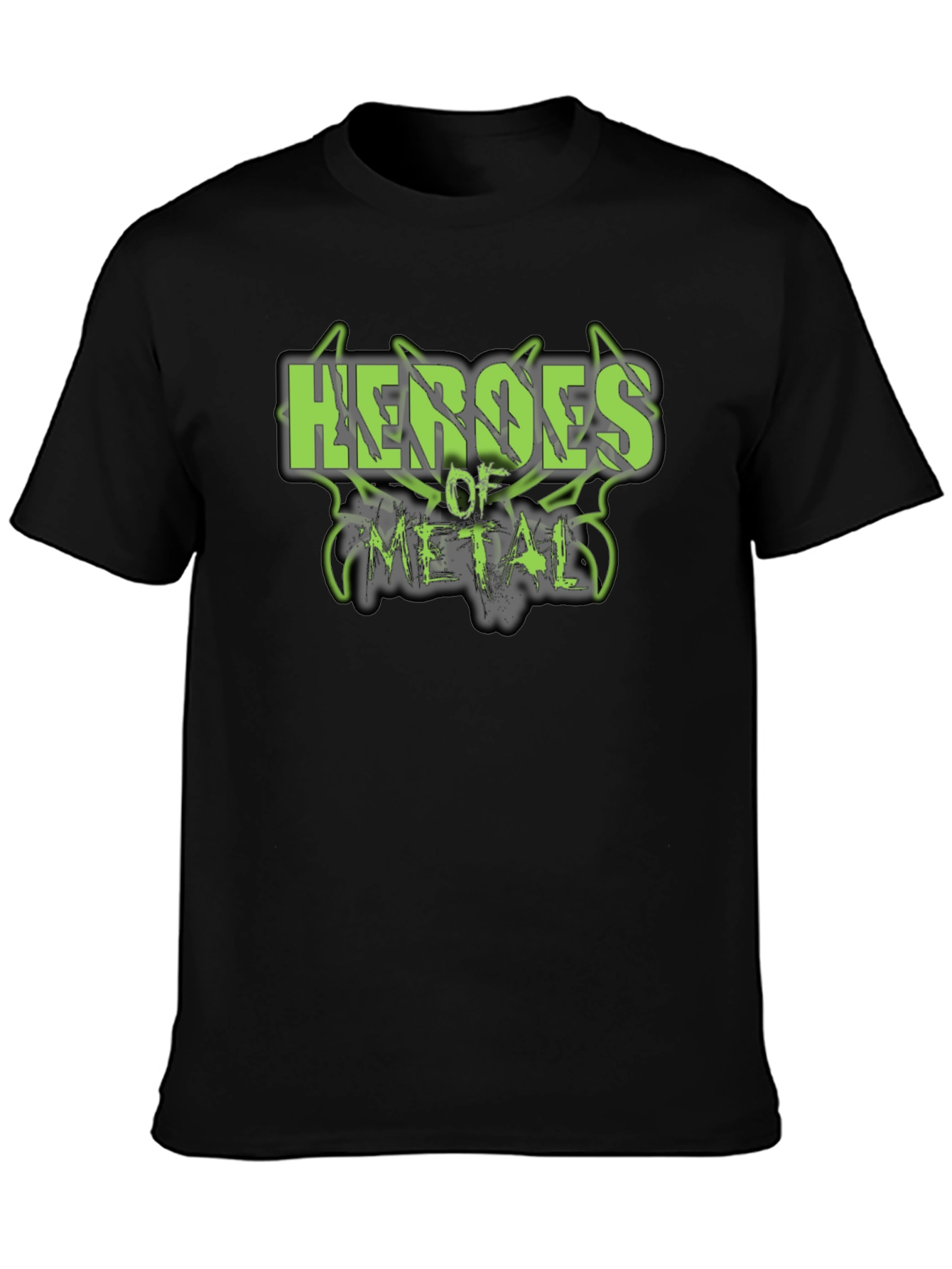 Heroes of Metal Graphic Print Black T-Shirt