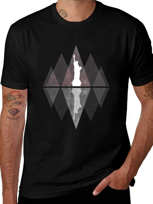 Statue of Liberty Geometric Graphic Tee