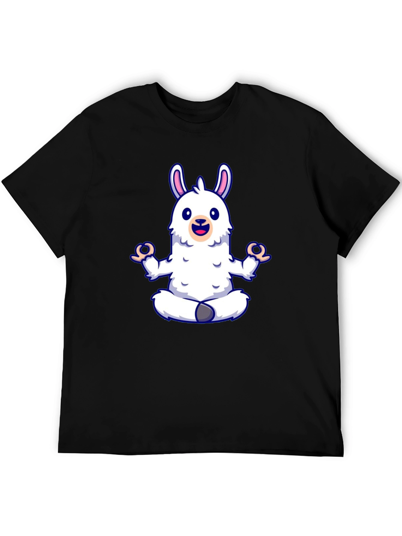 Llama Yoga Black T-Shirt