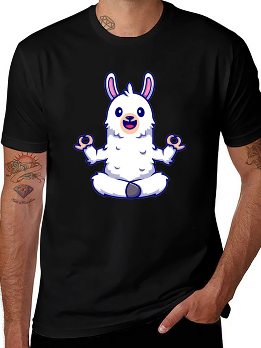 Llama Yoga Black T-Shirt