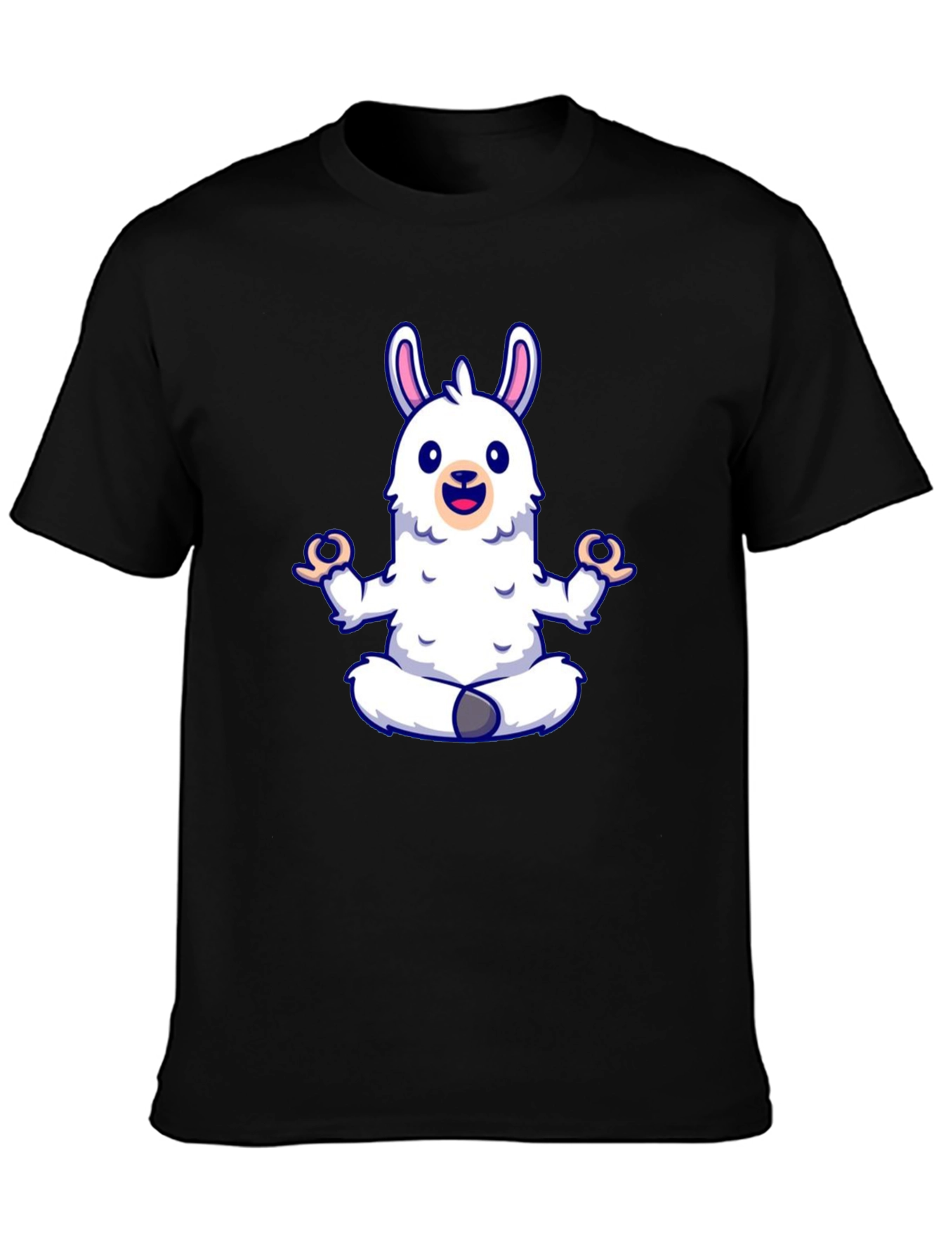 Llama Yoga Black T-Shirt