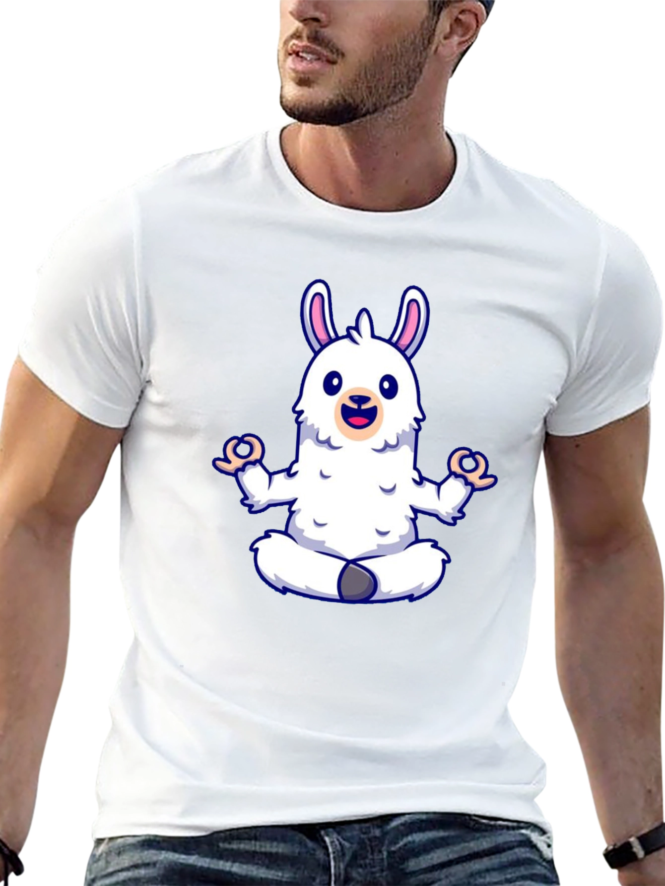 Llama Yoga Black T-Shirt