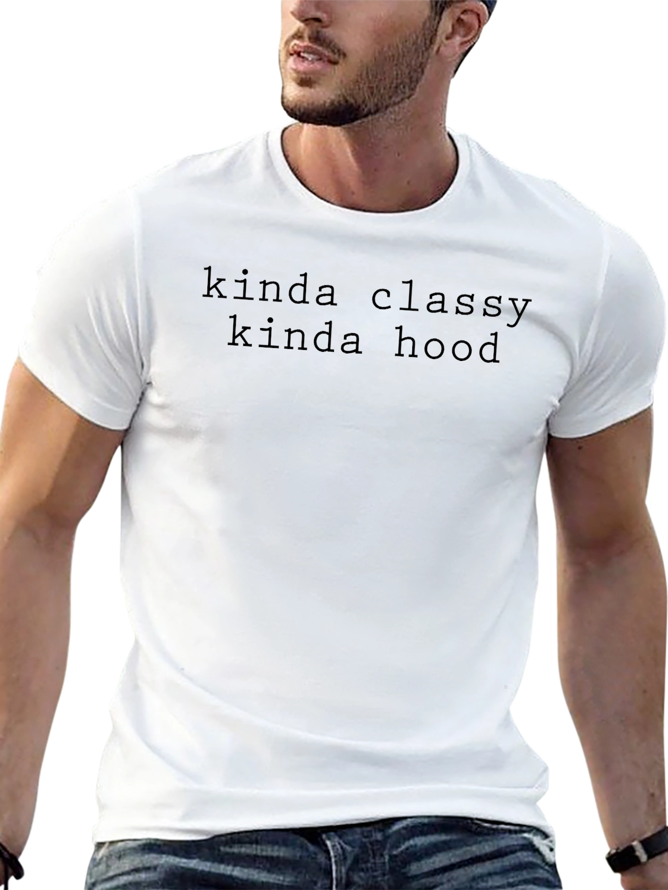 Kinda Classy Kinda Hood Black Graphic Tee