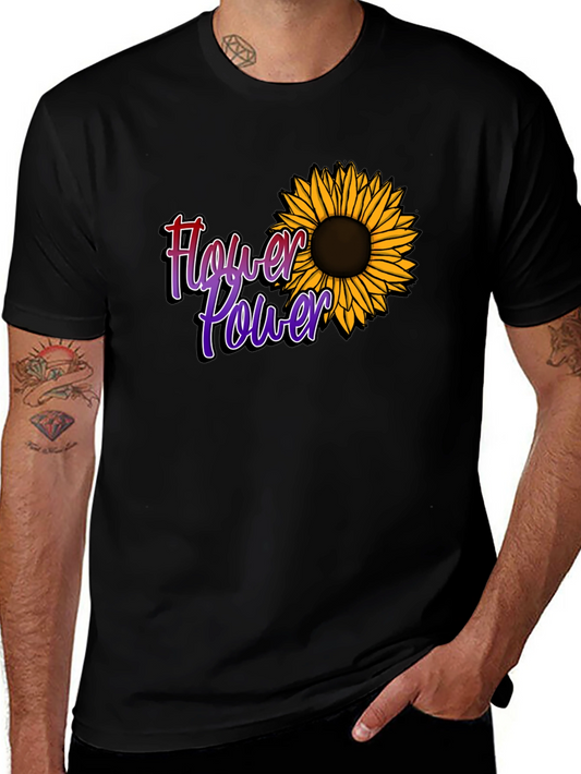 Flower Power Graphic Tee - Black