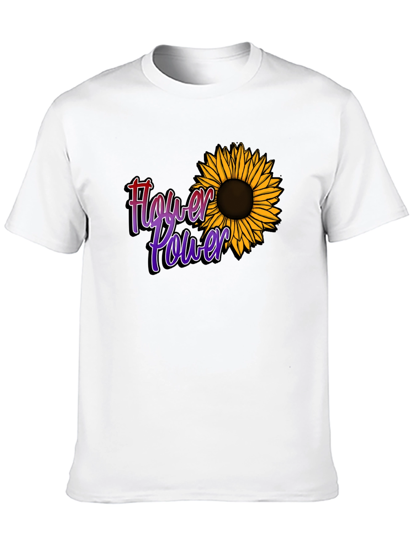 Flower Power Graphic Tee - Black