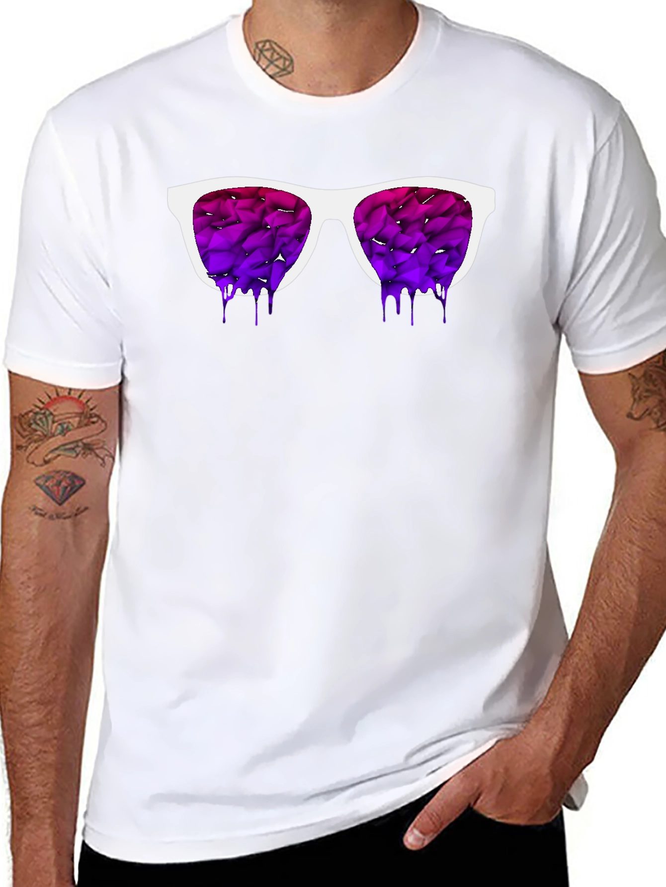 Sunglasses Graphic T-Shirt - White Frame