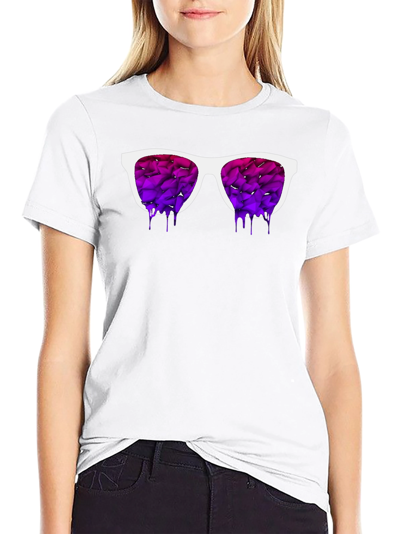 Sunglasses Graphic T-Shirt - White Frame