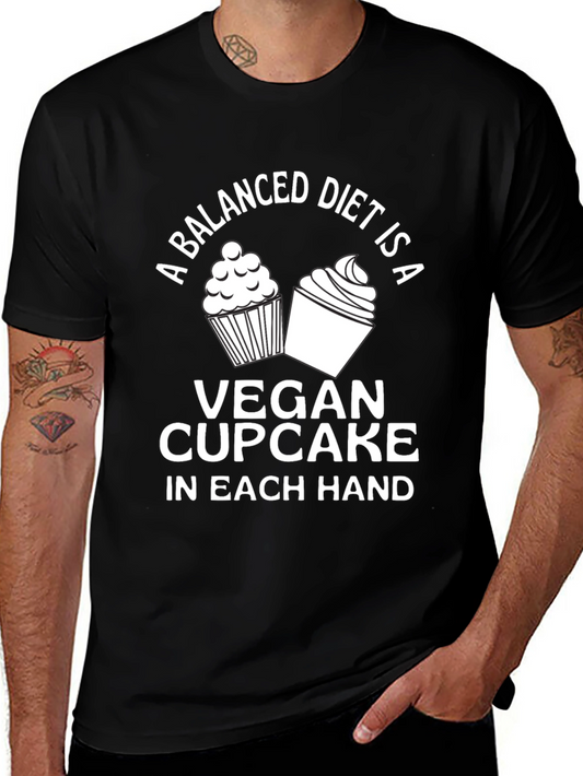 Vegan Cupcake T-Shirt - Balanced Diet Design