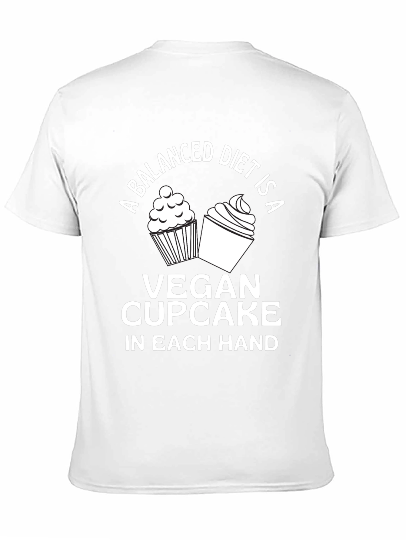 Vegan Cupcake T-Shirt - Balanced Diet Design