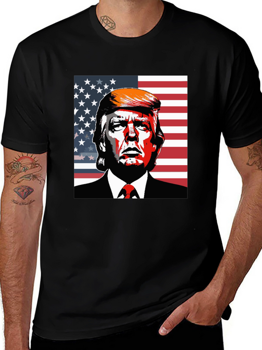 Trump USA Flag Graphic T-Shirt