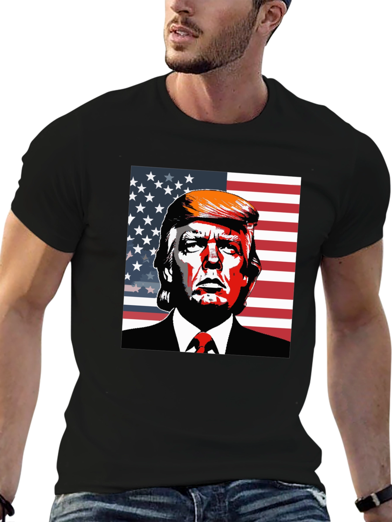 Trump USA Flag Graphic T-Shirt
