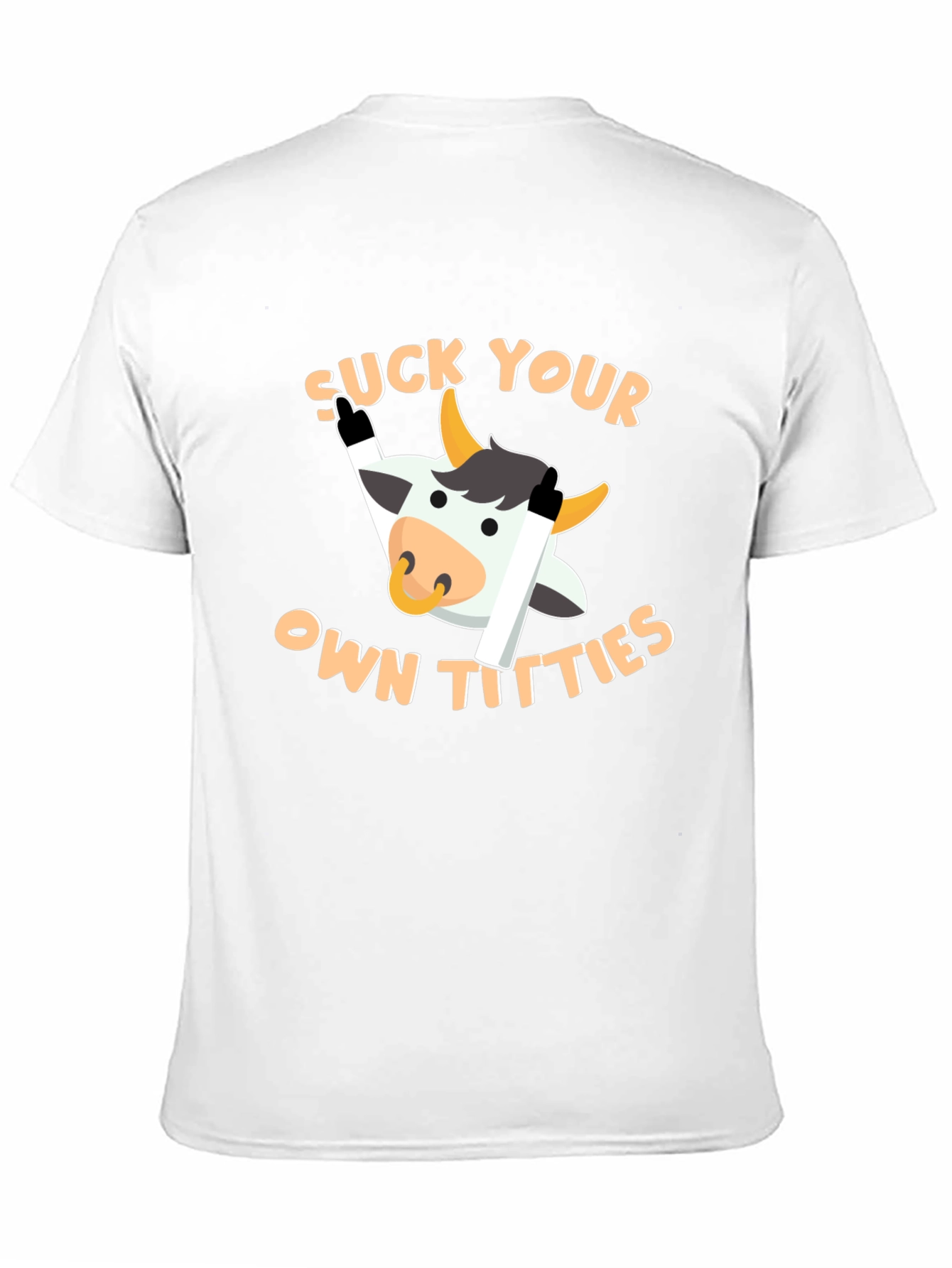 Funny Cow Graphic T-Shirt - Suck Your Own Titties