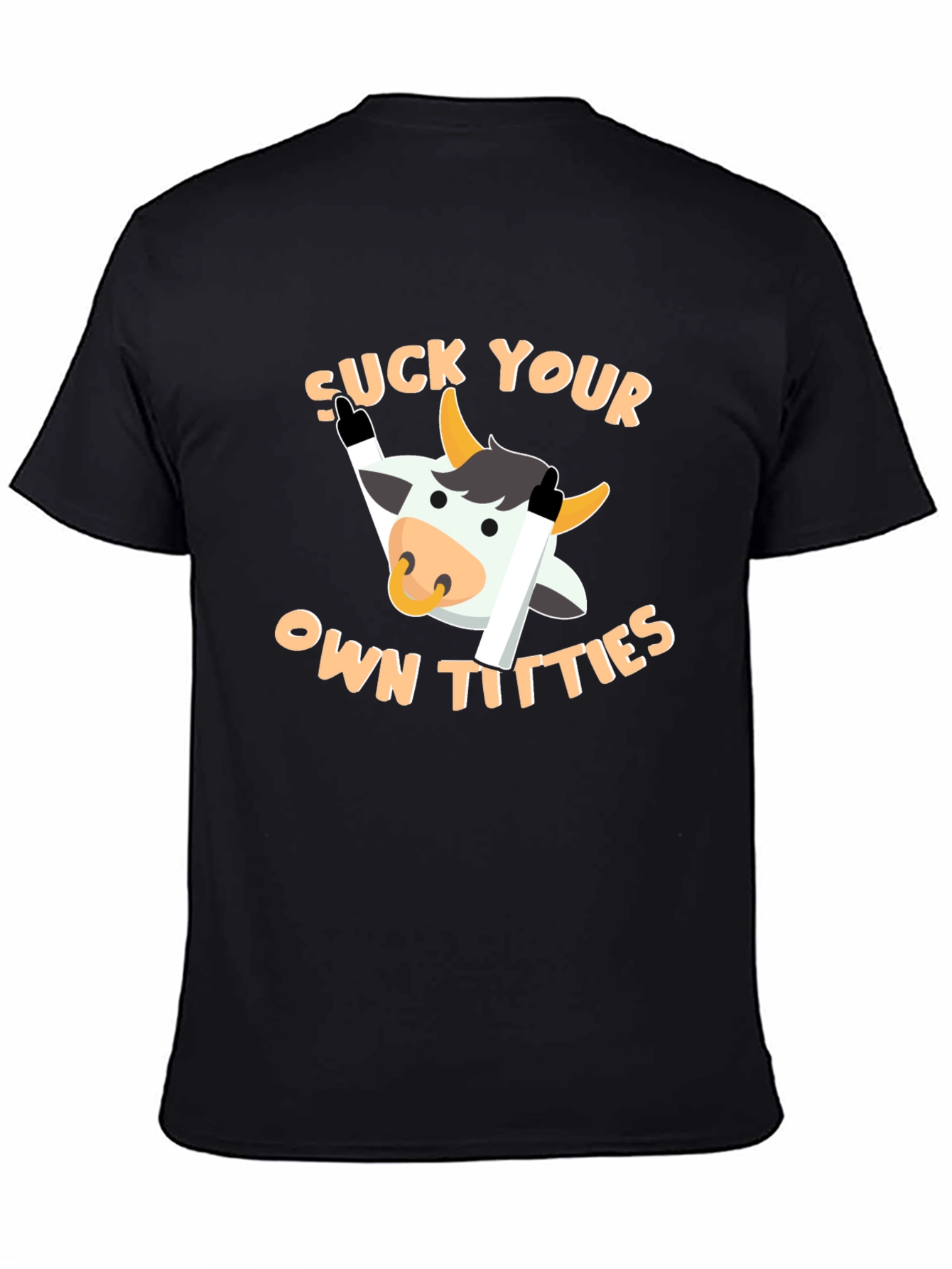 Funny Cow Graphic T-Shirt - Suck Your Own Titties