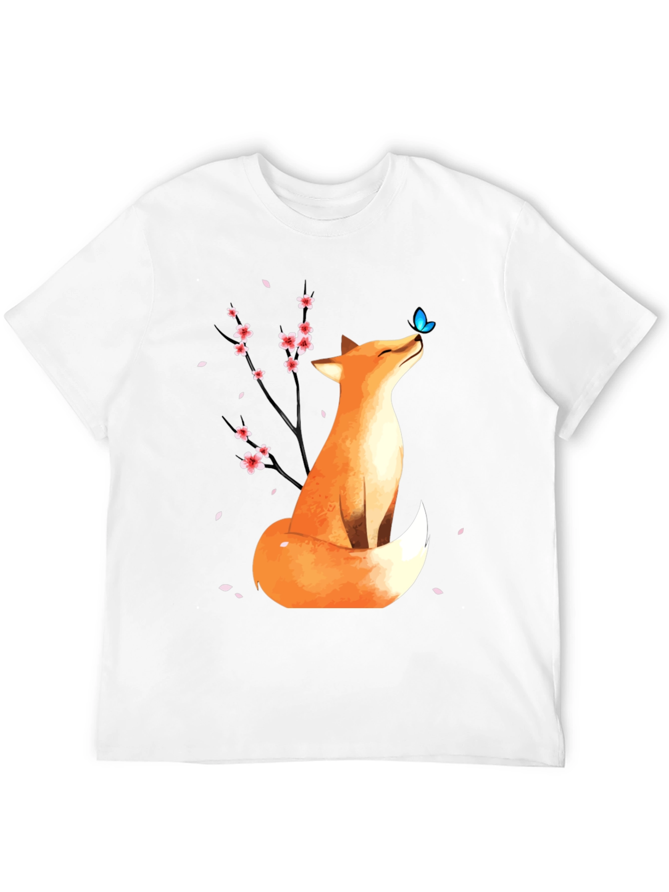 Fox and Butterfly Graphic Tee