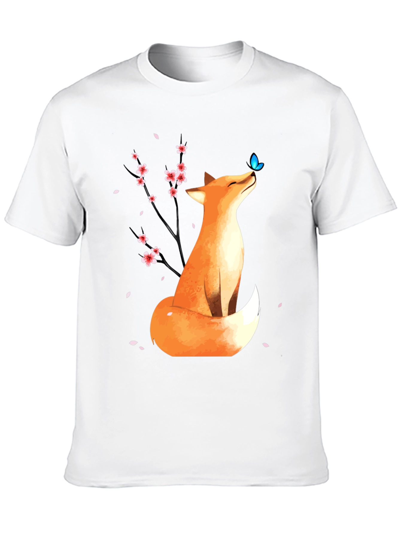 Fox and Butterfly Graphic Tee