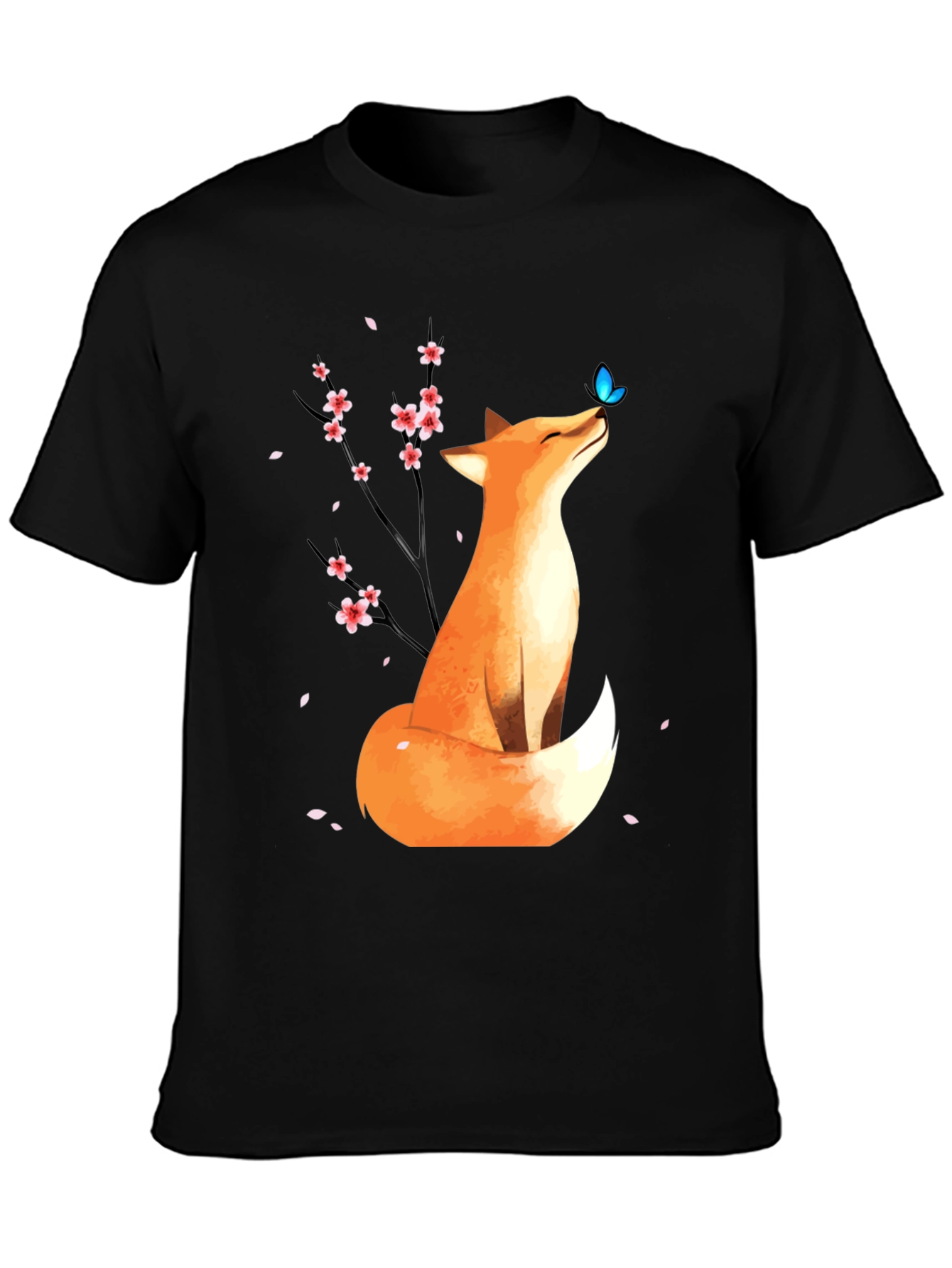 Fox and Butterfly Graphic Tee