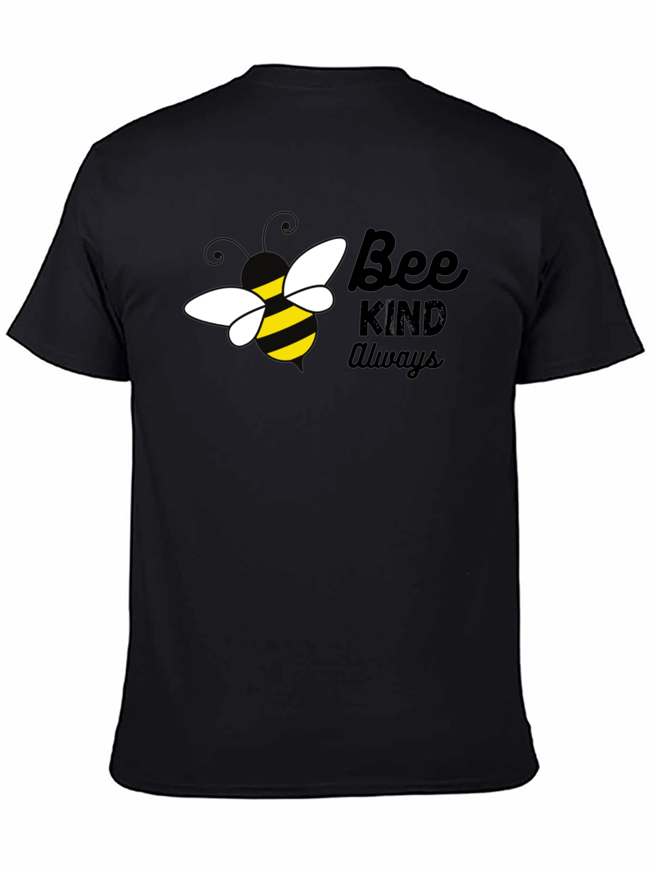 Bee Kind Always Graphic T-Shirt - Black Cotton Tee