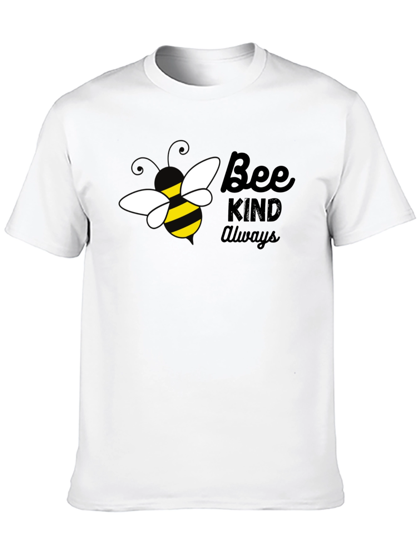 Bee Kind Always Graphic T-Shirt - Black Cotton Tee