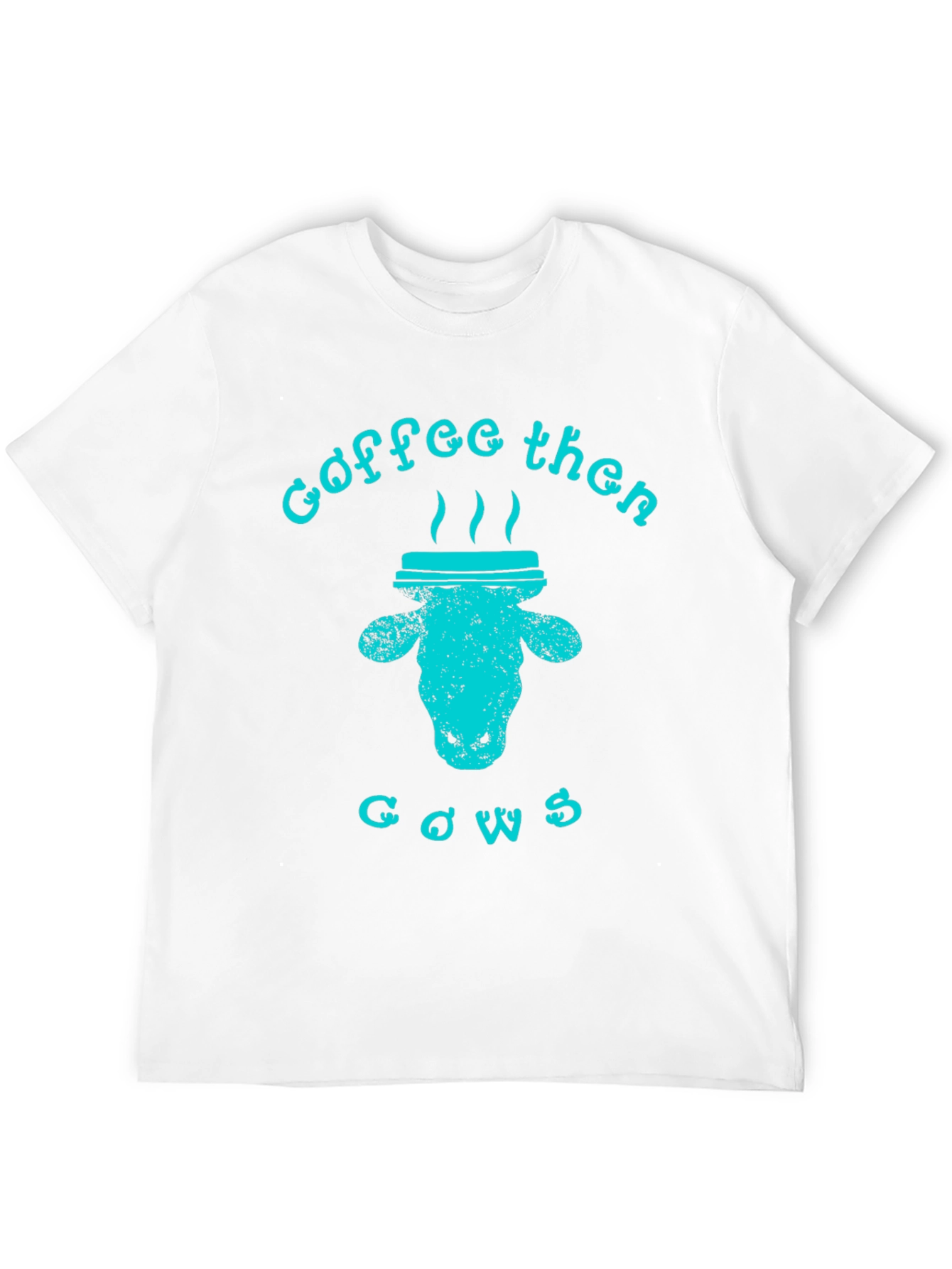 Coffee Then Cows Graphic Tee - Black Unisex T-Shirt