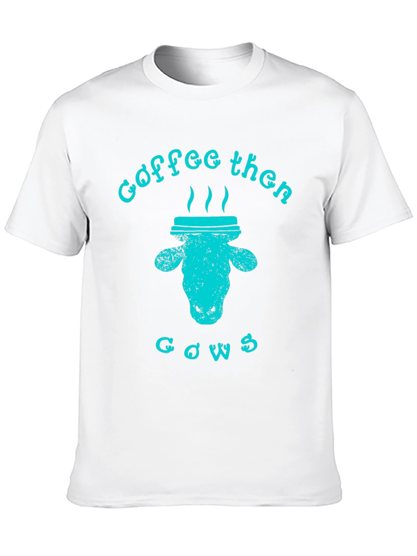Coffee Then Cows Graphic Tee - Black Unisex T-Shirt