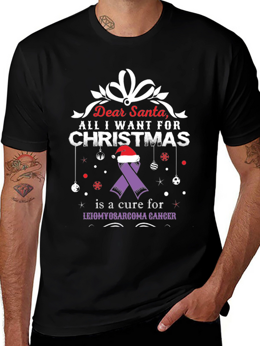 Leiomyosarcoma Cancer Awareness Christmas T-Shirt