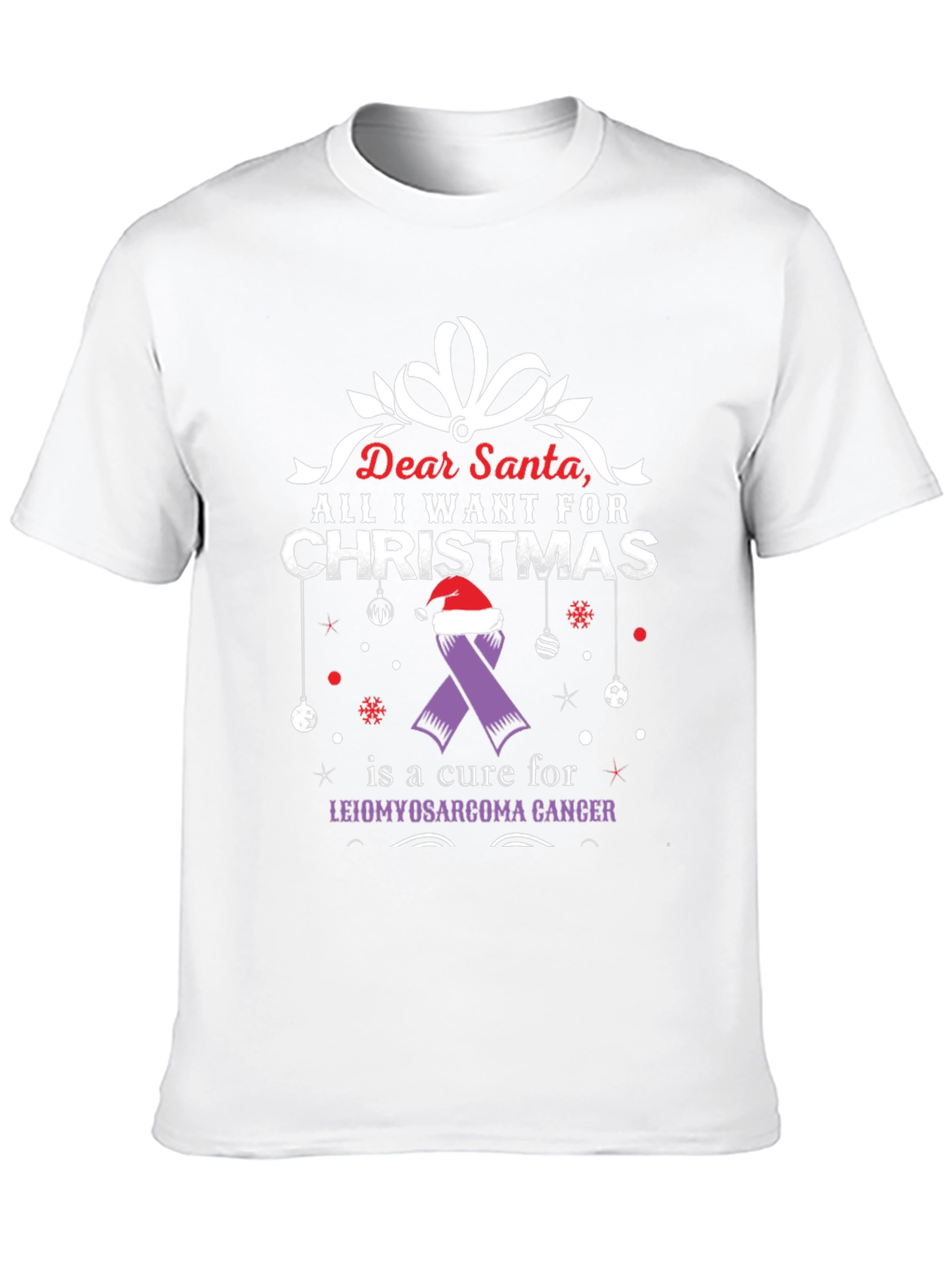 Leiomyosarcoma Cancer Awareness Christmas T-Shirt