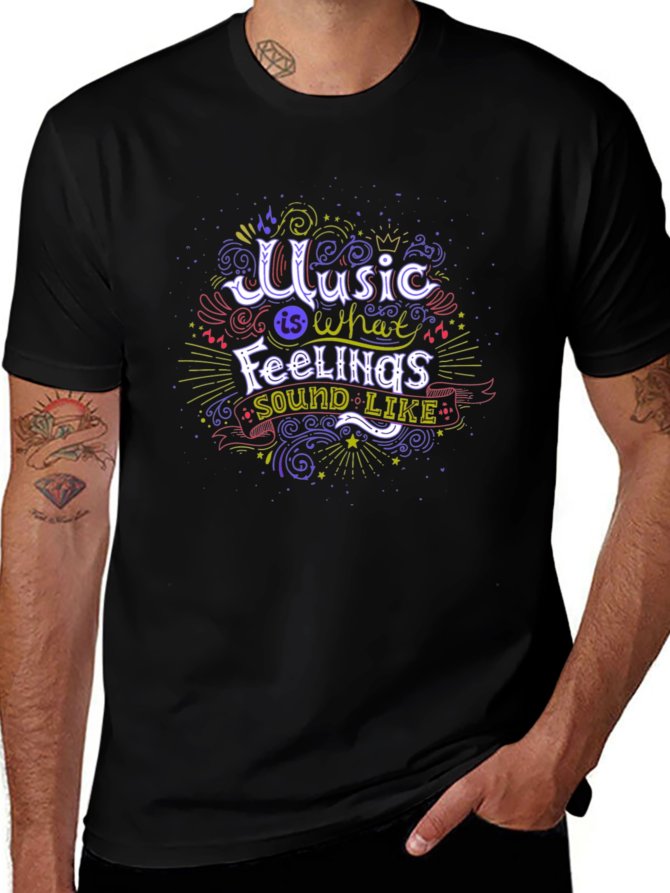 Music is What Feelings Sound Like Tee