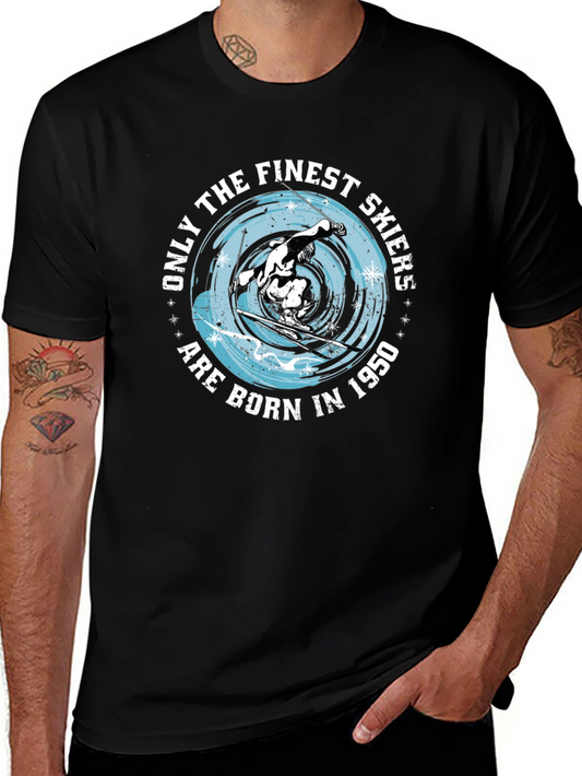 Finest Skiers Born in 1950 Black T-Shirt