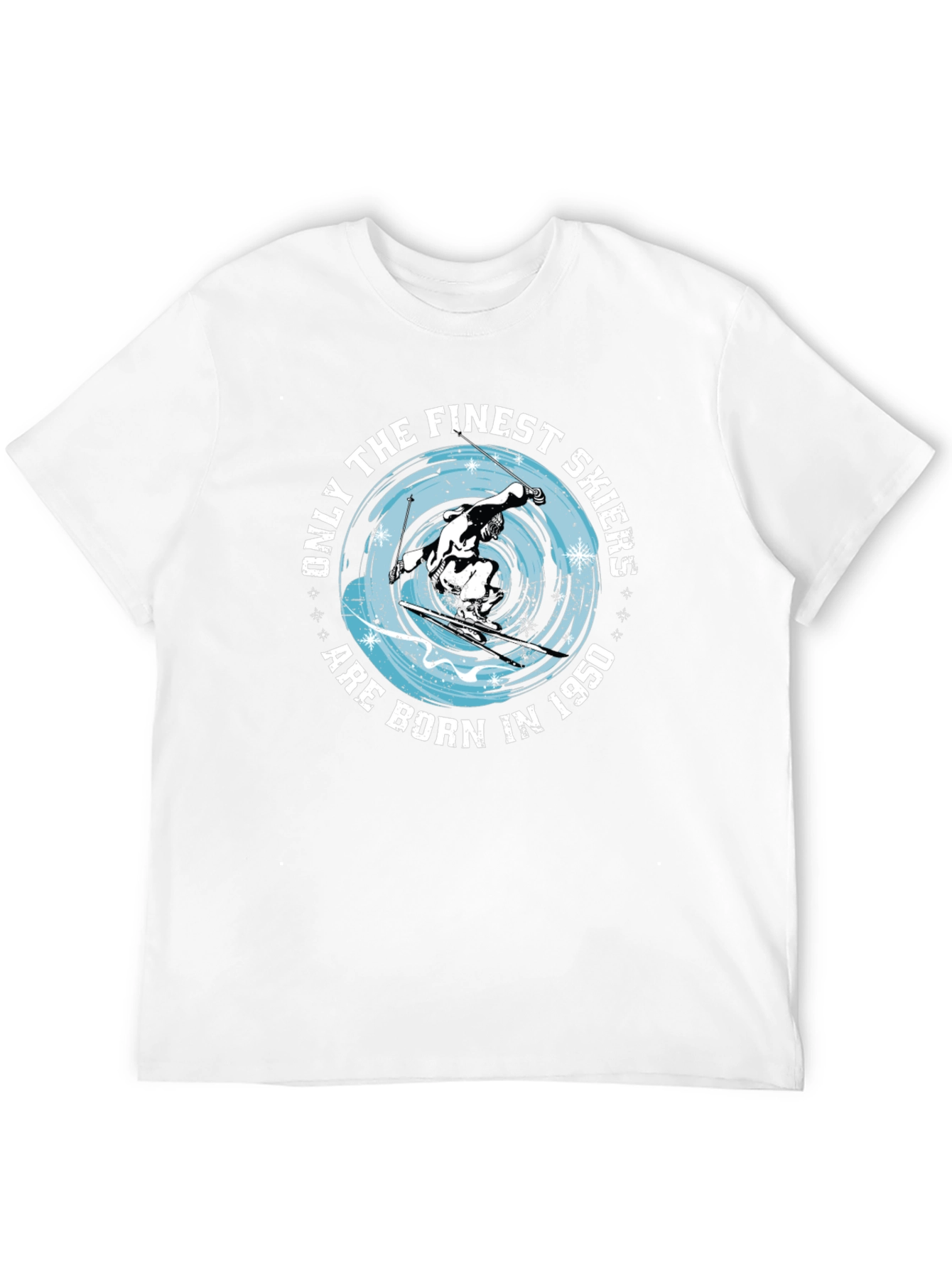 Finest Skiers Born in 1950 Black T-Shirt