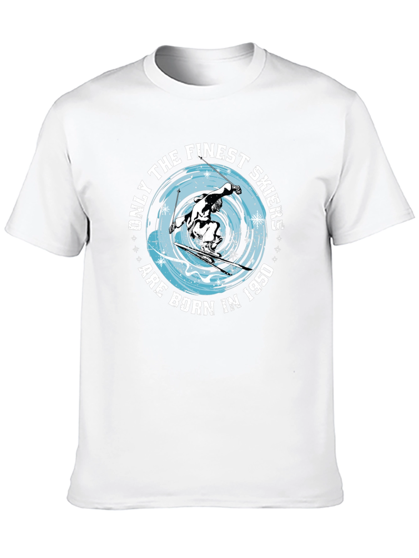 Finest Skiers Born in 1950 Black T-Shirt