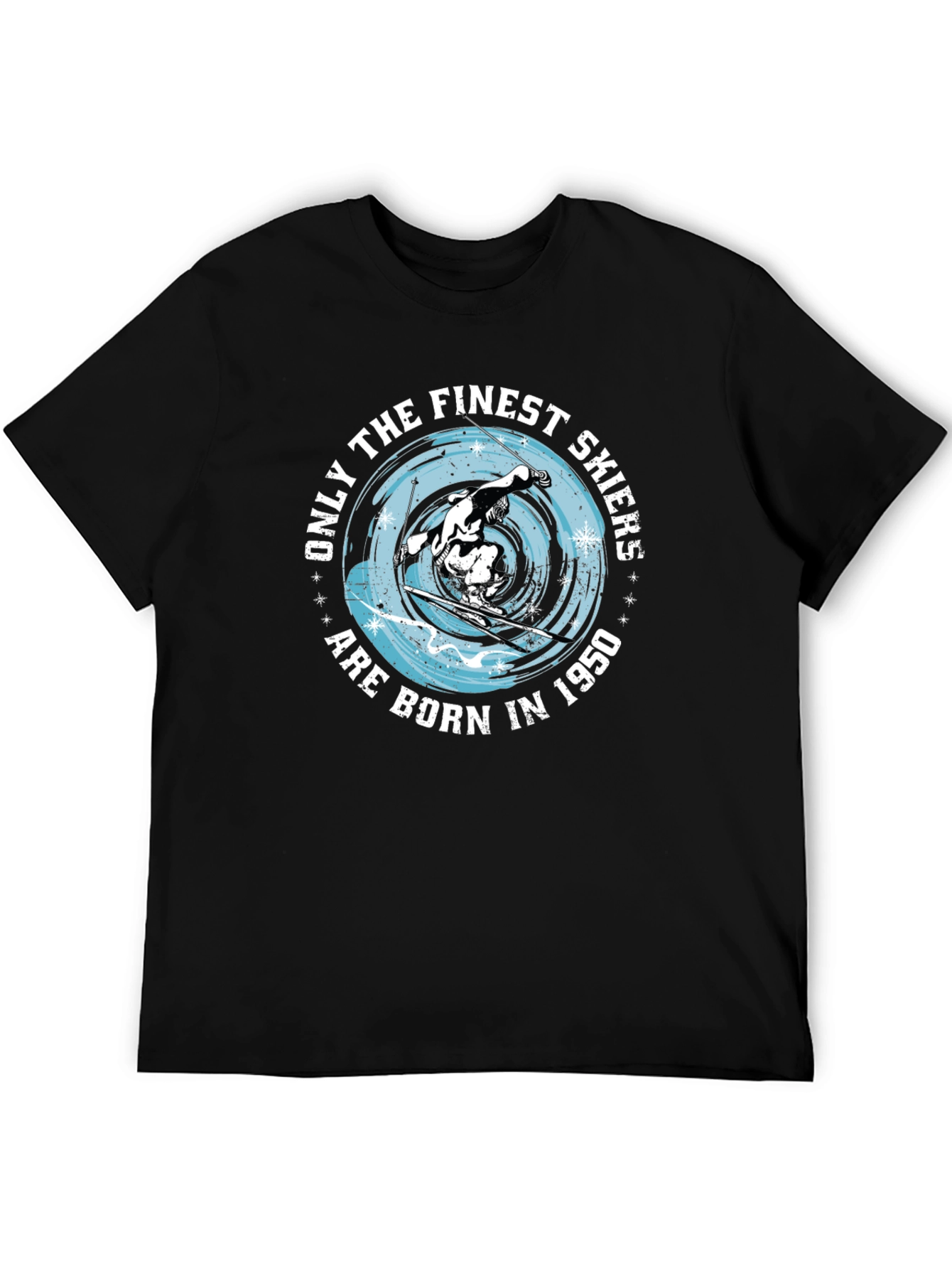Finest Skiers Born in 1950 Black T-Shirt