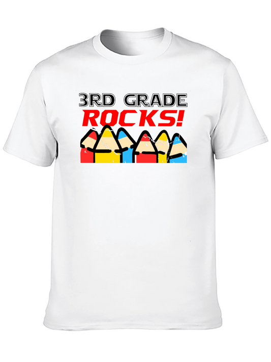 3rd Grade Rocks T-Shirt - Colorful Graphic Tee