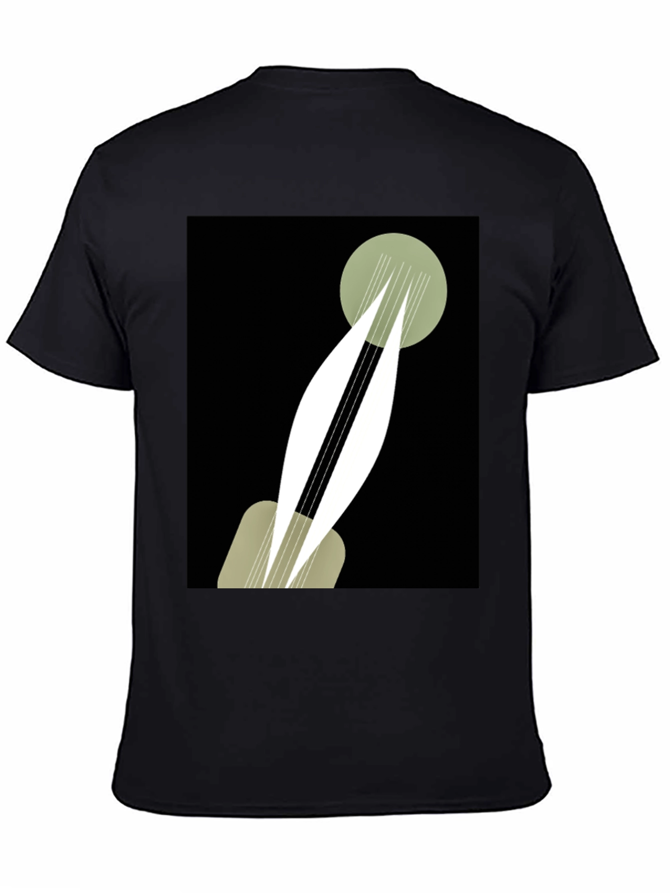 Abstract Geometric Guitar T-Shirt - Modern Art Design