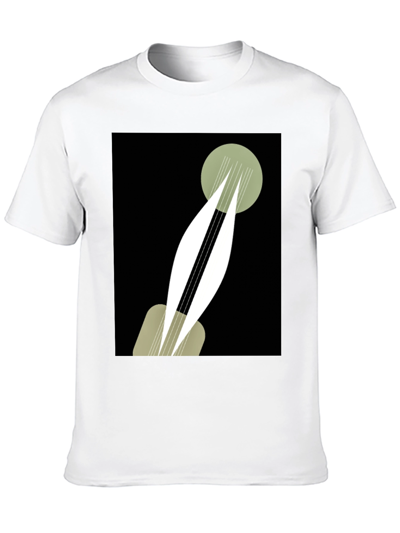 Abstract Geometric Guitar T-Shirt - Modern Art Design