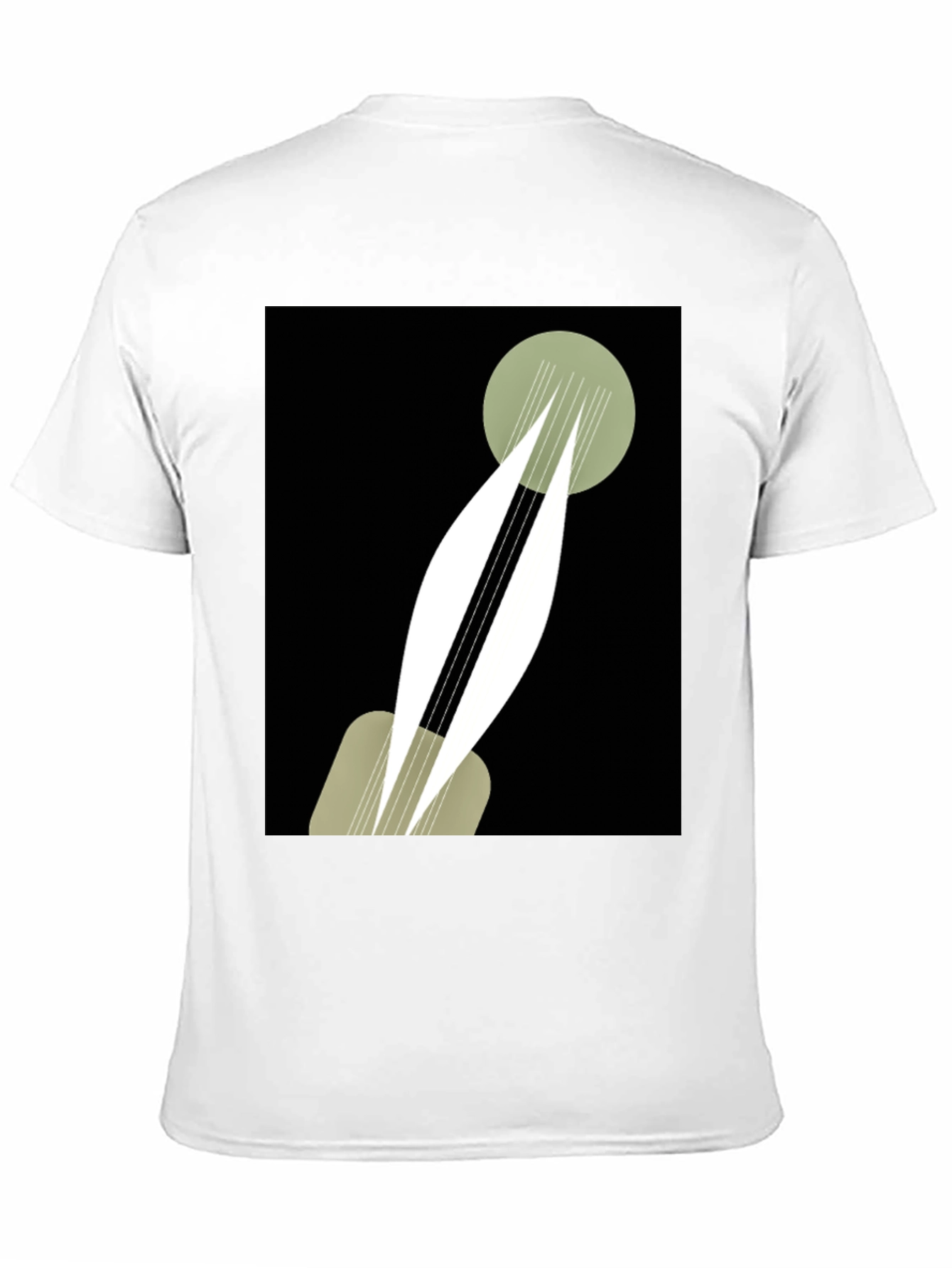 Abstract Geometric Guitar T-Shirt - Modern Art Design