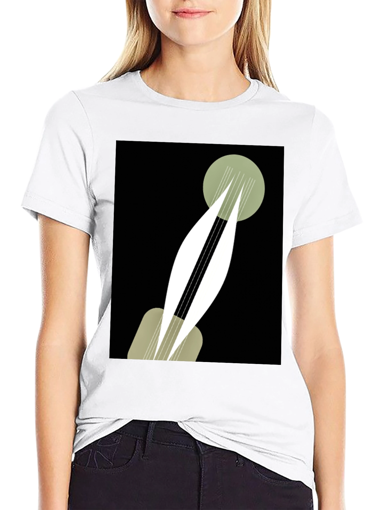 Abstract Geometric Guitar T-Shirt - Modern Art Design
