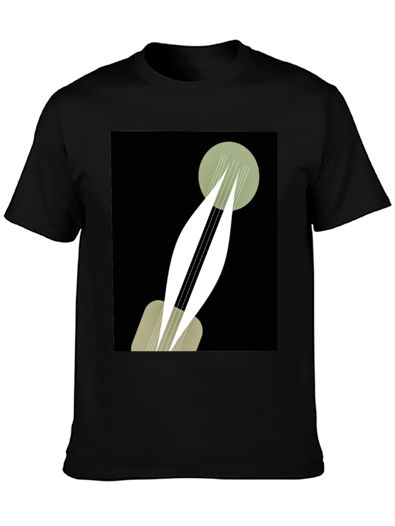 Abstract Geometric Guitar T-Shirt - Modern Art Design