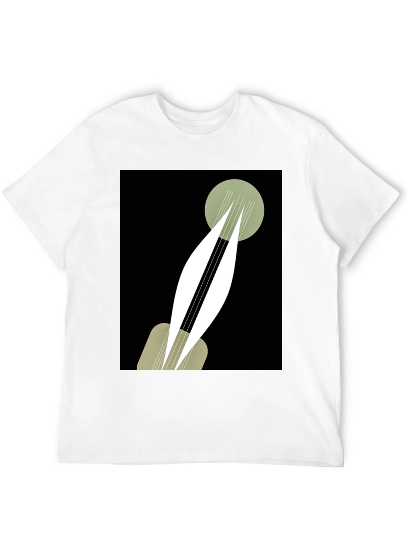 Abstract Geometric Guitar T-Shirt - Modern Art Design