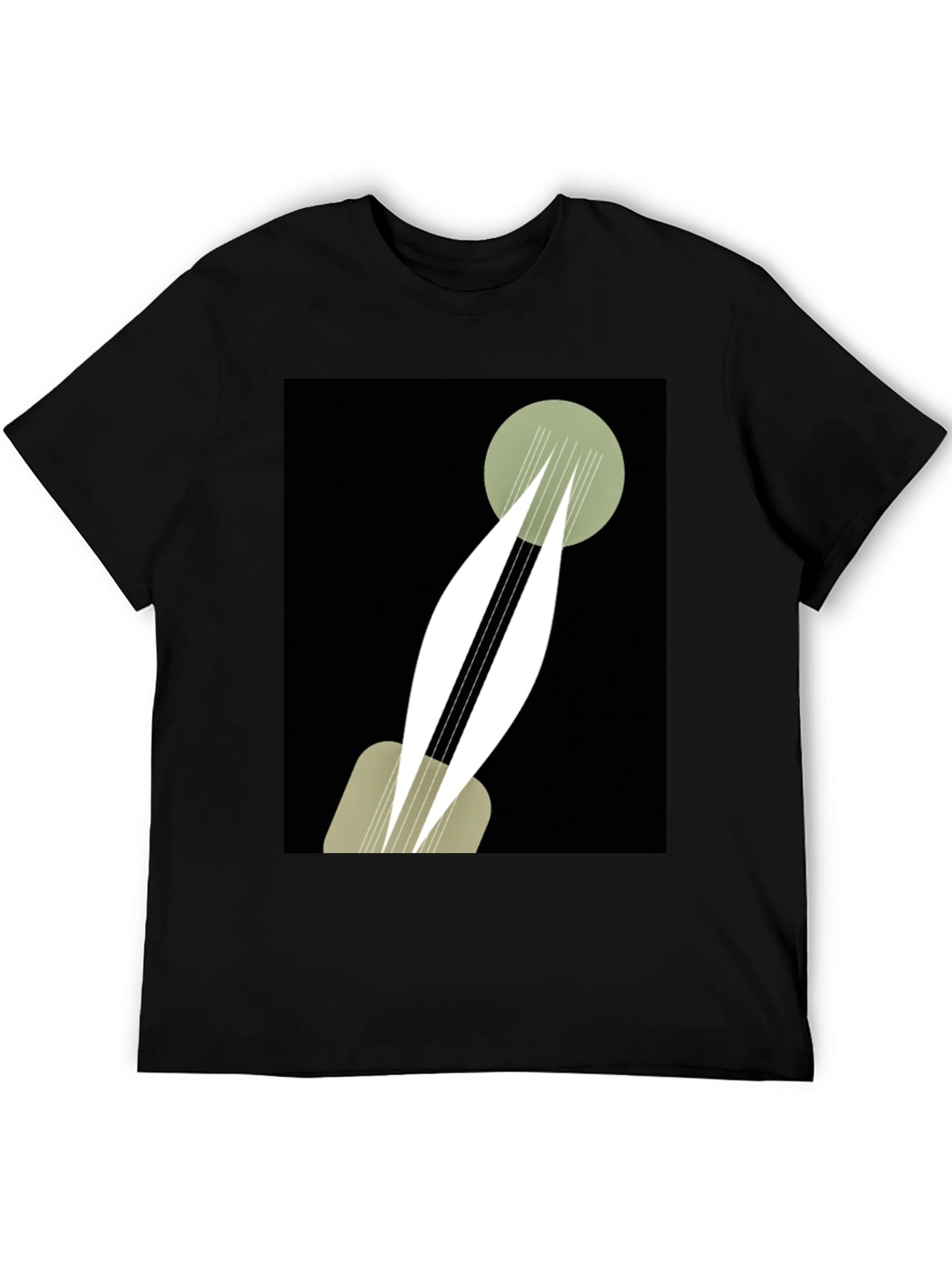 Abstract Geometric Guitar T-Shirt - Modern Art Design
