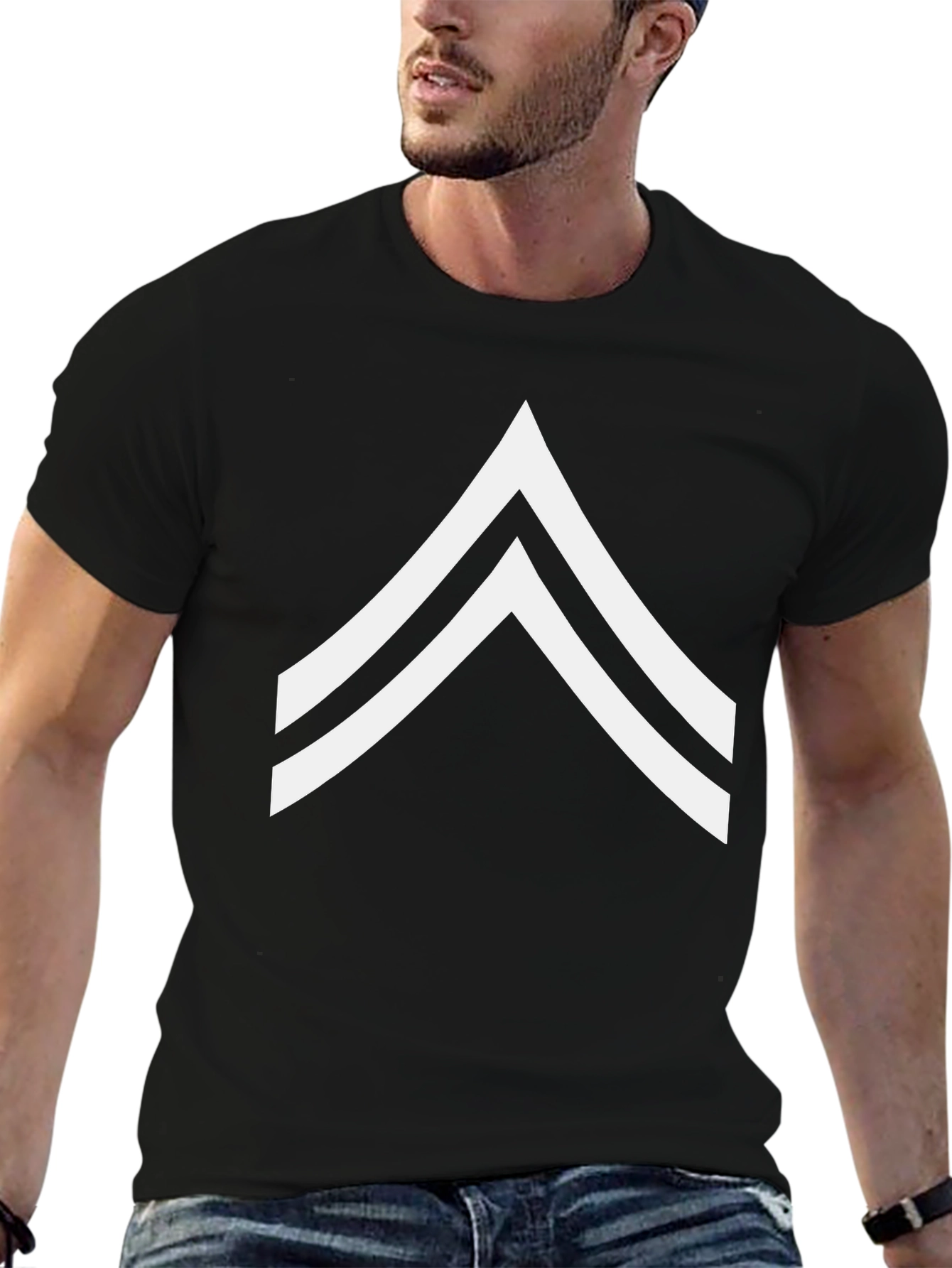 Sergeant Stripes Graphic Tee - Black