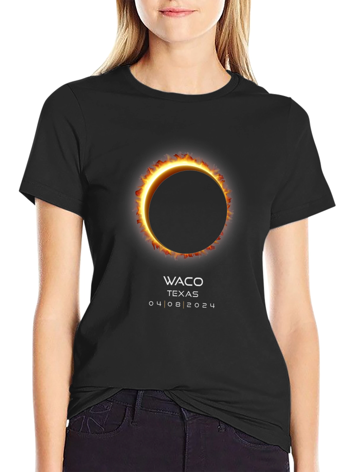 Waco Texas Eclipse 04/08/2024 Total Solar Eclipse T-Shirt