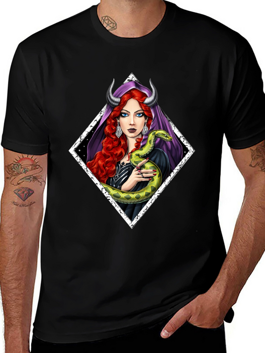 Serpent Witch T-Shirt - Gothic Fantasy Style