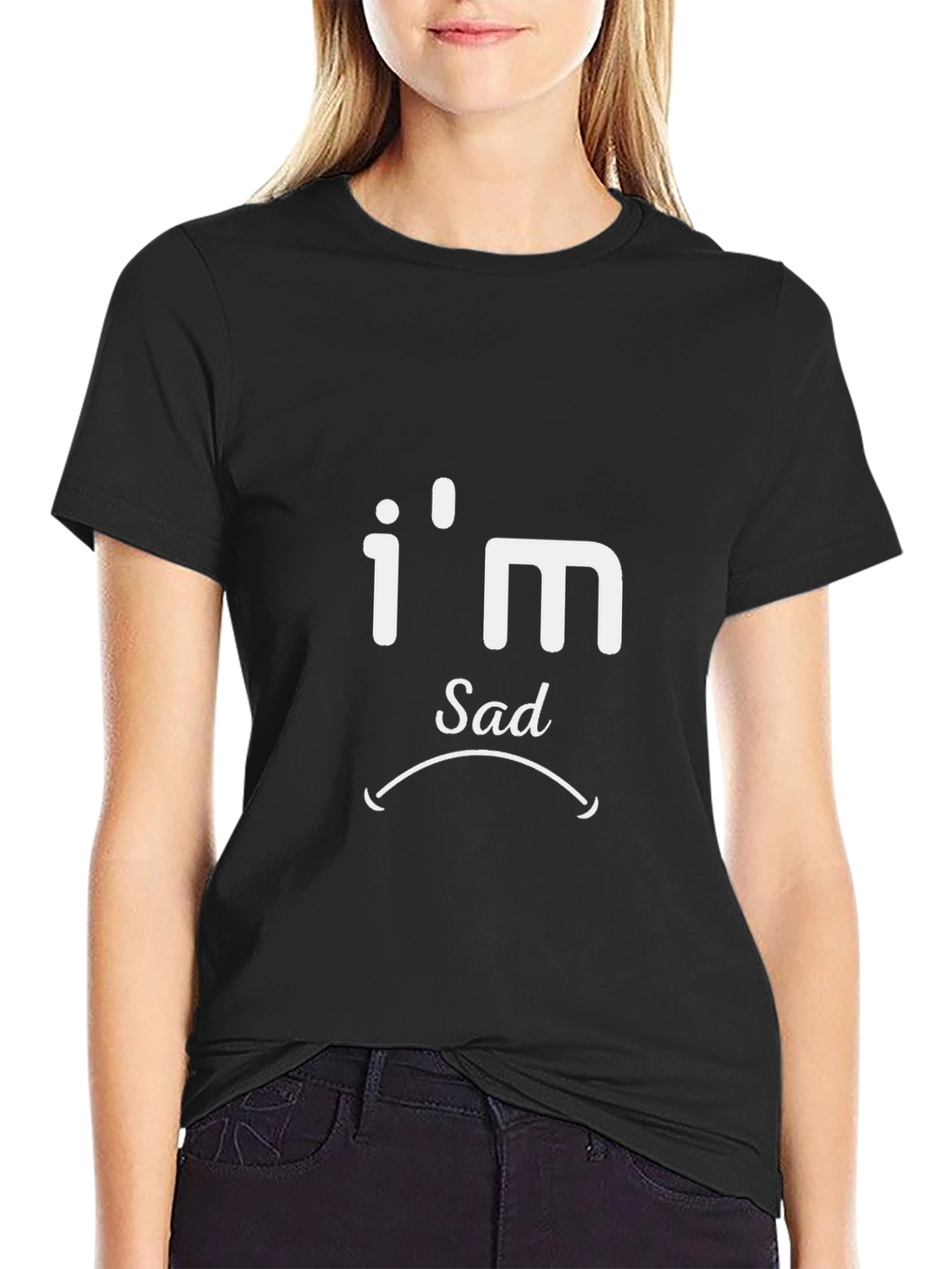 Im Sad T-Shirt - Black Graphic Tee