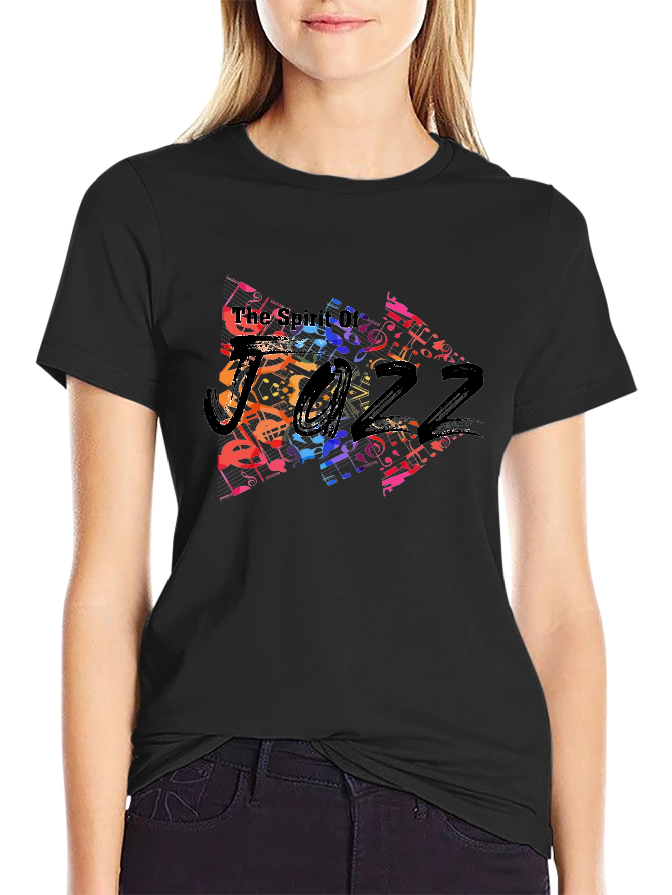 Spirit of Jazz Music Note Graphic T-Shirt