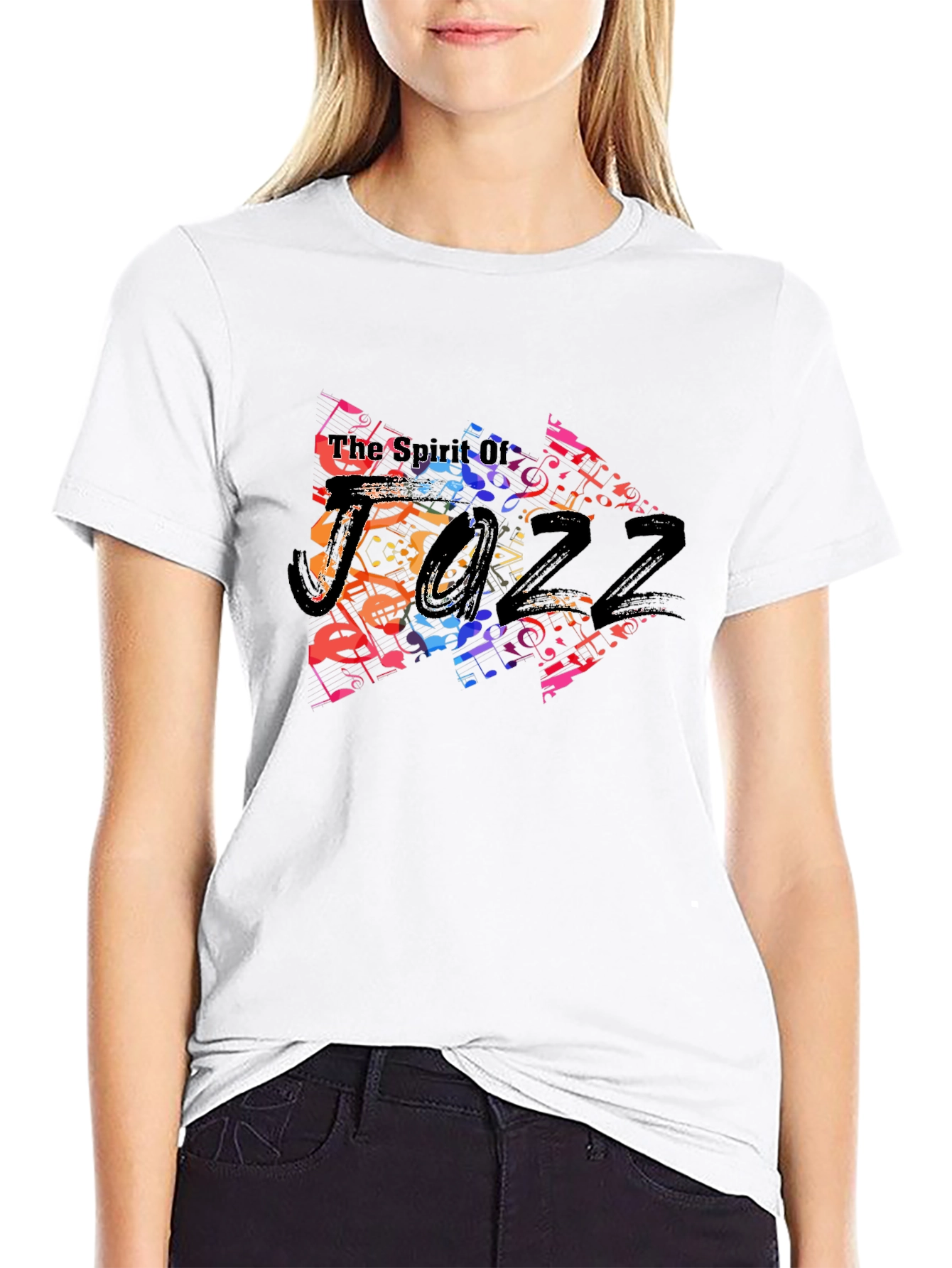Spirit of Jazz Music Note Graphic T-Shirt