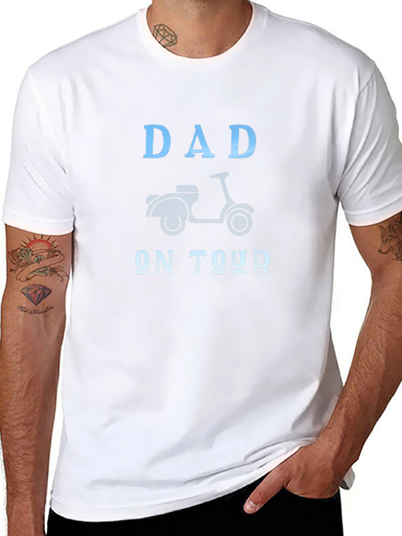 Dad on Tour Graphic Tee - Black Cotton T-Shirt