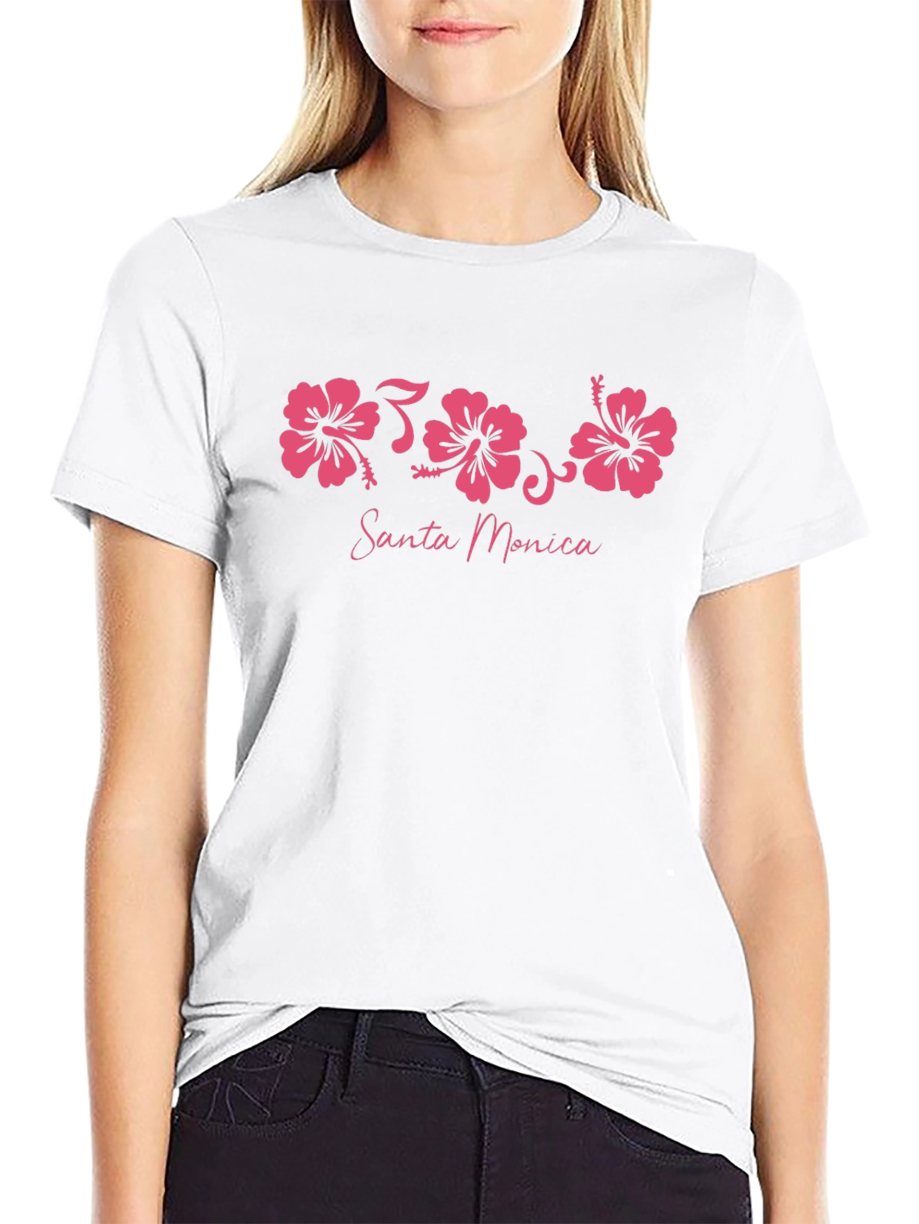 Santa Monica Hibiscus Graphic Tee