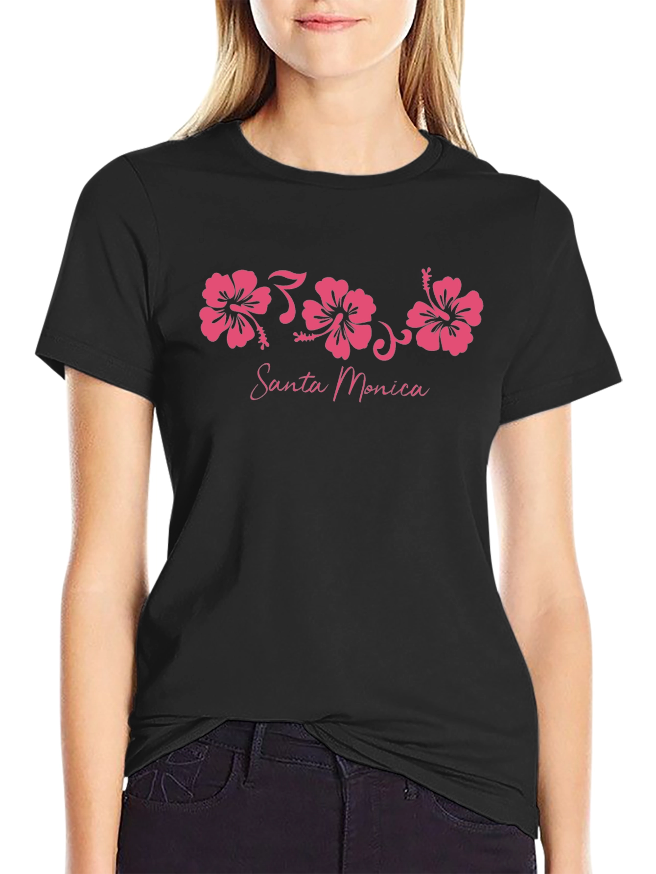 Santa Monica Hibiscus Graphic Tee