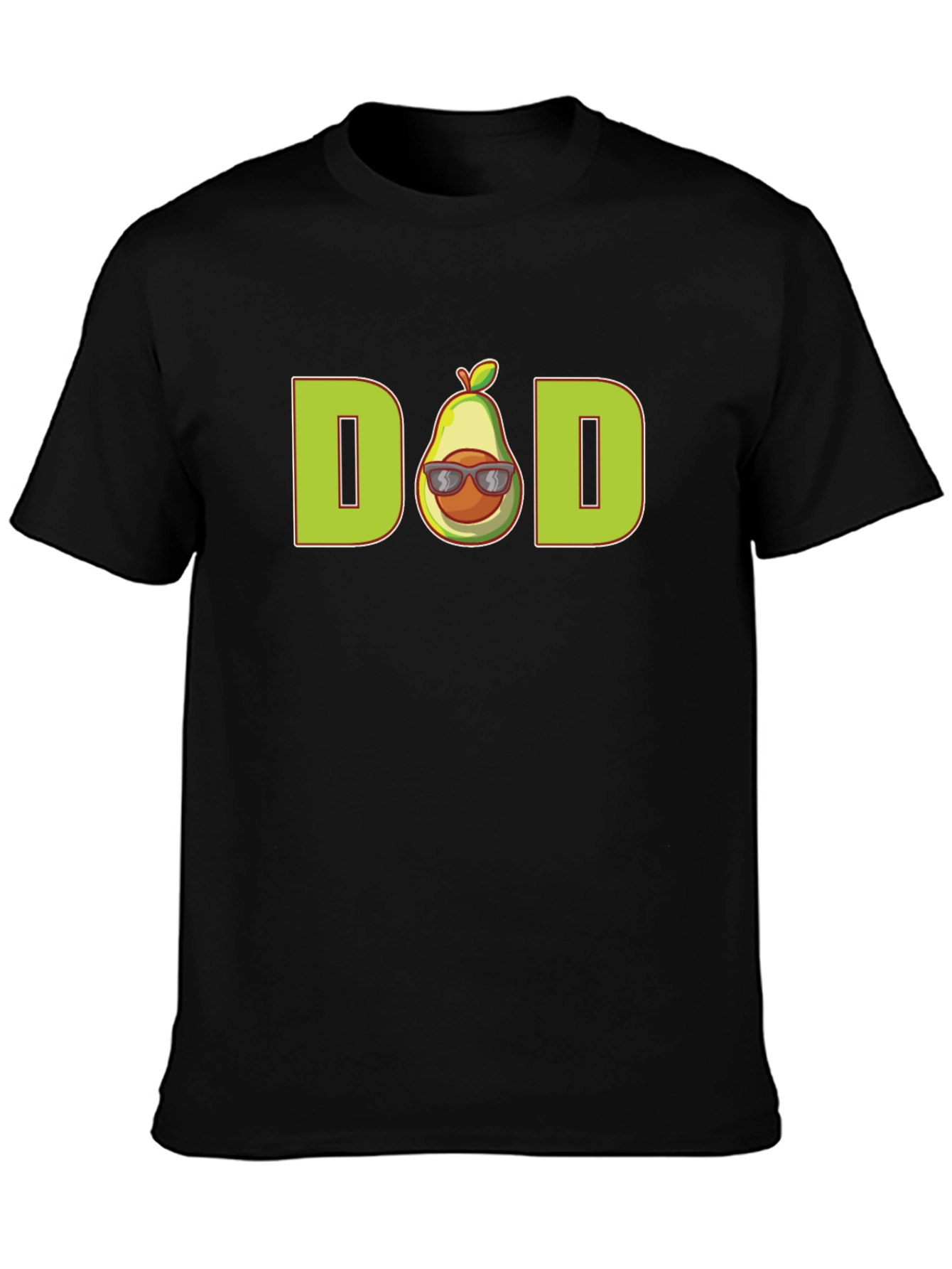 Avocado Dad Graphic T-Shirt - Black Casual Tee