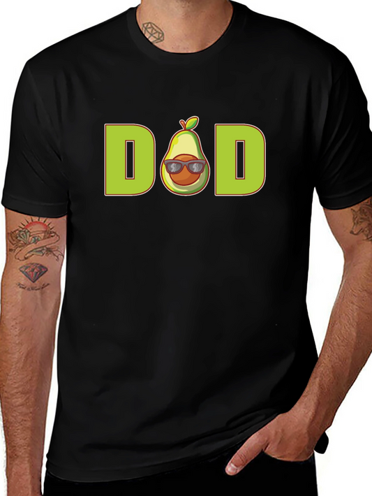 Avocado Dad Graphic T-Shirt - Black Casual Tee